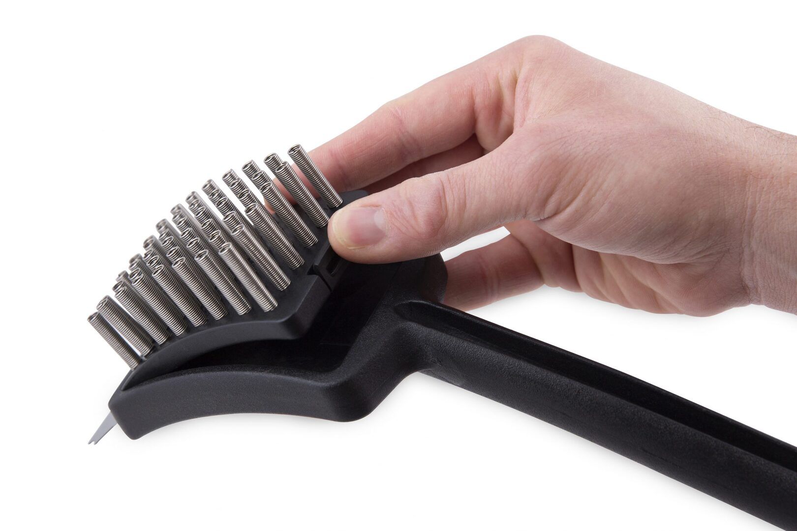 COIL SPRING GRILL BRUSH WITH REPLACEMENT HEAD