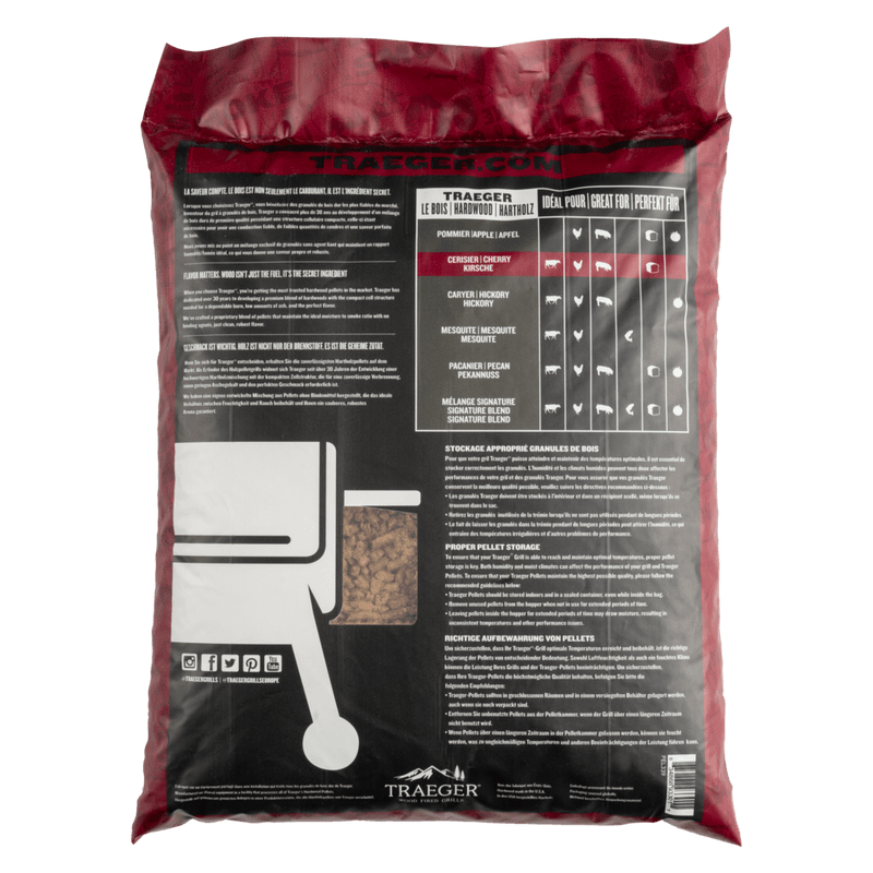 TRAEGER Pellets BBQ Cherry FSC - Granulés Bois Cerisier Pour Barbecue Fumoir