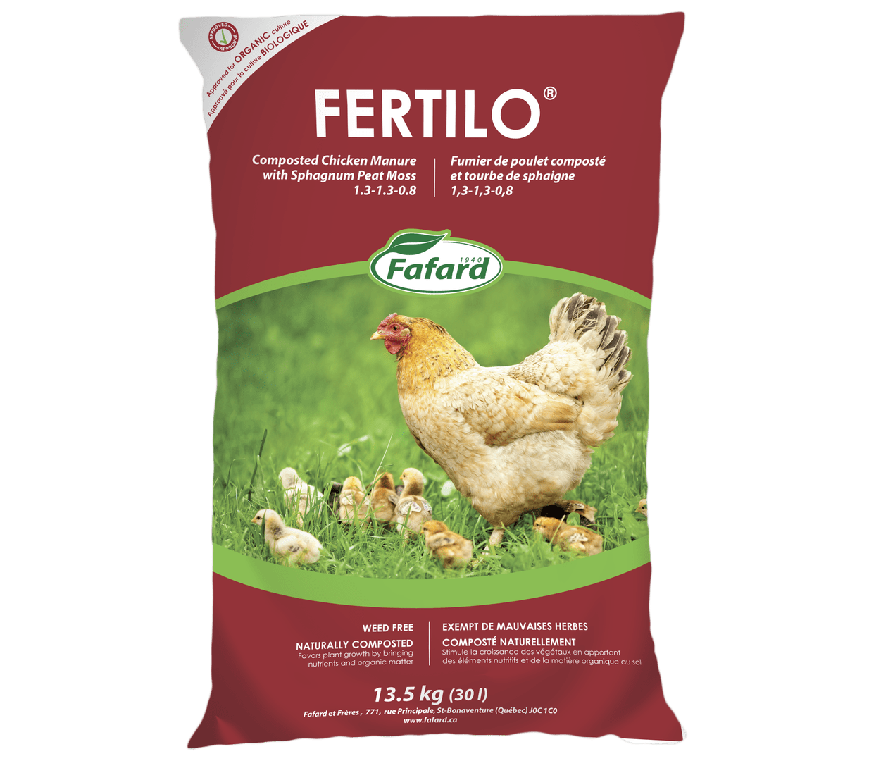 FERTILO® COMPOSTED CHICKEN MANURE AND SPHAGNUM PEAT MOSS 30L