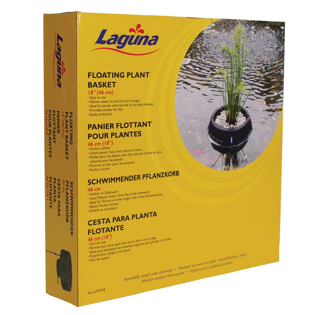 Panier Flottant Pour Plantes De Bassin - Diamètre 25 Cm - Noir - Empêche Les Poissons De Manger Les Racines
